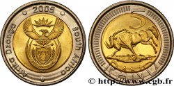 SUDÁFRICA 5 Rand emblème / buffle 2005 