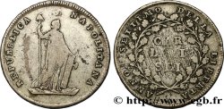 ITALIE - RÉPUBLIQUE NAPOLITAINE 6 Carlini ‘Liberté’ an VII 1799 Naples TB 