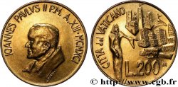 VATICAN AND PAPAL STATES 200 Lire Jean Paul II an XIII  1991 