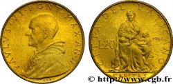 VATICAN ET ÉTATS PONTIFICAUX 20 Lire Paul VI an II / Caritas 1964 Rome SPL 