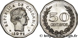 COLOMBIA 50 Centavos Simon Bolivar 1971 