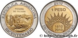 ARGENTINE 1 Peso bicentenaire de la Révolution de Mai : Pucará de Tilcara / symbole du Bicentenaire 2010 