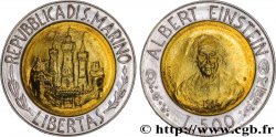 SAINT-MARIN 500 Lire Albert Einstein : les trois tours / portrait du savant 1984 Rome - R