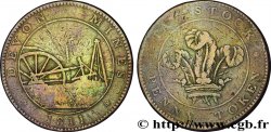VEREINIGTEN KÖNIGREICH (TOKENS) 1 Penny Tavistock (Devonshire) Devon Mines / couronne à plumes du prince de Galles (variété avec fumée se dirigeant vers la gauche) 1811  fS 