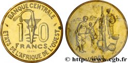 ÉTATS DE L&nbsp;AFRIQUE DE L&nbsp;OUEST (BCEAO) Essai de 10 Francs masque / femme et enfants au puits 1981 Paris