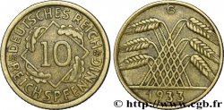 ALLEMAGNE 10 Reichspfennig gerbe de blé 1933 Karlsruhe - G