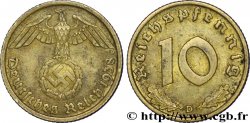 ALLEMAGNE 10 Reichspfennig aigle surmontant une swastika 1938 Munich - D TTB+ 
