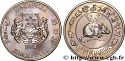 SINGAPOUR 10 Dollars année du rat : emblème / rat 1984  SPL 
