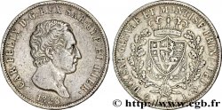 ITALIEN - KÖNIGREICH SARDINIEN 5 Lire Charles Félix, roi de Sardaigne 1828 Gênes