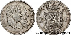 BELGIQUE 2 Francs 50e anniversaire de l’indépendance 1880 