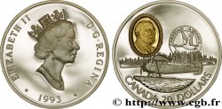 CANADá
 20 Dollars proof Elisabeth II / hydravion Fairchild 71C 1993 
