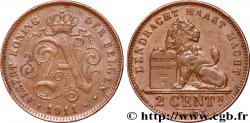 BELGIQUE 2 Centimes monogramme d’Albert Ier légende flamande 1911 