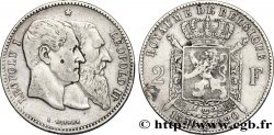 BELGIUM 2 Francs 50e anniversaire de l’indépendance 1880 
