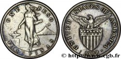 PHILIPPINES 1 Peso - Administration Américaine 1908 San Francisco - S TB+ 