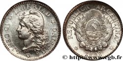 ARGENTINE 10 Centavos emblème / “Liberté” 1882  SPL63 NGC