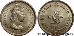HONG-KONG 1 Dollar Elisabeth II couronnée 1975 