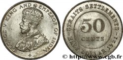 MALAISIE - ÉTABLISSEMENTS DES DÉTROITS 50 Cents Straits Settlements Georges V 1921  TTB 