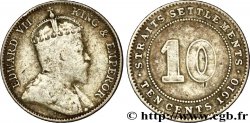 MALESIA - INSEDIAMENTI DELLO STRETTO 10 Cents Straits Settlements Edouard VII 1910 