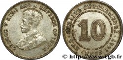MALAISIE - ÉTABLISSEMENTS DES DÉTROITS 10 Cents Straits Settlements Georges V 1927  SUP 