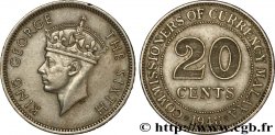 MALAISIE 20 Cents Commission Monétaire de Malaisie Georges VI 1948  SUP 