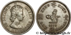 HONG-KONG 1 Dollar Elisabeth II couronnée 1973 