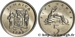 JAMAICA 5 Cents armes / crocodile 1989  MS 