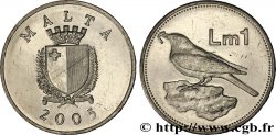 MALTE 1 Lira emblème / oiseau 2005  SUP 