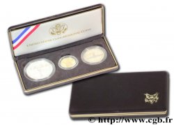 ÉTATS-UNIS D&nbsp;AMÉRIQUE Coffret Congressional Coins Proof 1/2 Dollar, 1 et 5 Dollar du Congrès 1989 
