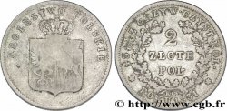 POLAND 2 Zlote monnayage révolutionnaire 1831 Varsovie