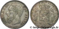 BELGIQUE 5 Francs Léopold II 1870 