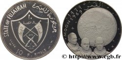 FUJAÏRAH 10 Riyals armes / lune et trois astronautes 1970  SPL 
