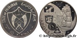 FUJAÏRAH 10 Riyals armes / mission Apollo XII 1970  SPL 