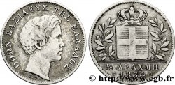 GRECIA 1/2 Drachme Othon / armes couronnée 1834 Paris - A