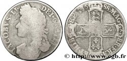 ROYAUME-UNI 1 Crown Jacques II / armes tranche QVARTO 1688  TB 