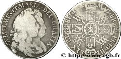 UNITED KINGDOM 1/2 Crown Guillaume et Marie / armes tranche QVINTO 1693 
