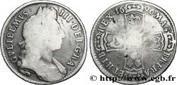 REGNO UNITO 1/2 Crown Guillaume III / armes tranche OCTAVO 1696 