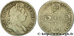 ROYAUME-UNI 1/2 Crown Guillaume III / armes tranche D.TERTIO 1701 