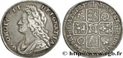 UNITED KINGDOM 1/2 Crown Georges II / armes 1735 Londres XF 