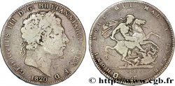 UNITED KINGDOM 1 Crown Georges III / St Georges terrassant le dragon ANNO LX 1820 