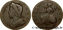 VEREINIGTEN KÖNIGREICH 1/2 Penny Georges II tête laurée / Britannia 1735 