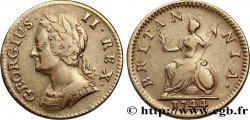 UNITED KINGDOM 1 Farthing Georges II / Britannia 1744 