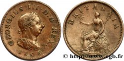 UNITED KINGDOM 1 Farthing Georges III tête laurée / Britannia 1806 