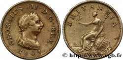 ROYAUME-UNI 1 Farthing Georges III tête laurée / Britannia 1807 