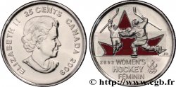 CANADA 25 Cents J.O. d’hiver Vancouver 2010:  Elisabeth II / hockey féminin 2010  SPL 