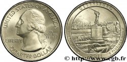 ESTADOS UNIDOS DE AMÉRICA 1/4 Dollar Parc National militaire de Gettysburg - Pennsylvanie : monument 2011 Philadelphie
