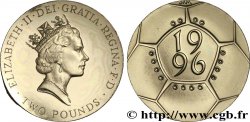 ROYAUME-UNI 2 Livres Proof Championnat d&nbsp;Europe de football : Elizabeth II / ballon 1996  FDC 
