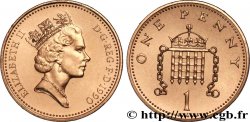 ROYAUME-UNI 1 Penny Elisabeth II / herse couronnée 1990 