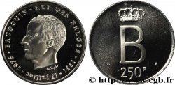 BELGIQUE 250 Francs Proof jubilé d’argent du roi Baudouin légende française 1976 Bruxelles
