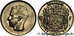 BELGIQUE 10 Francs roi Baudouin légende française 1977 Bruxelles SUP 