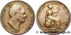 REINO UNIDO 1 Penny Guillaume IV / Britannia 1834 